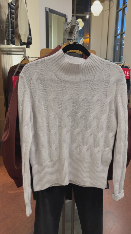 Classic Cable Mock Neck