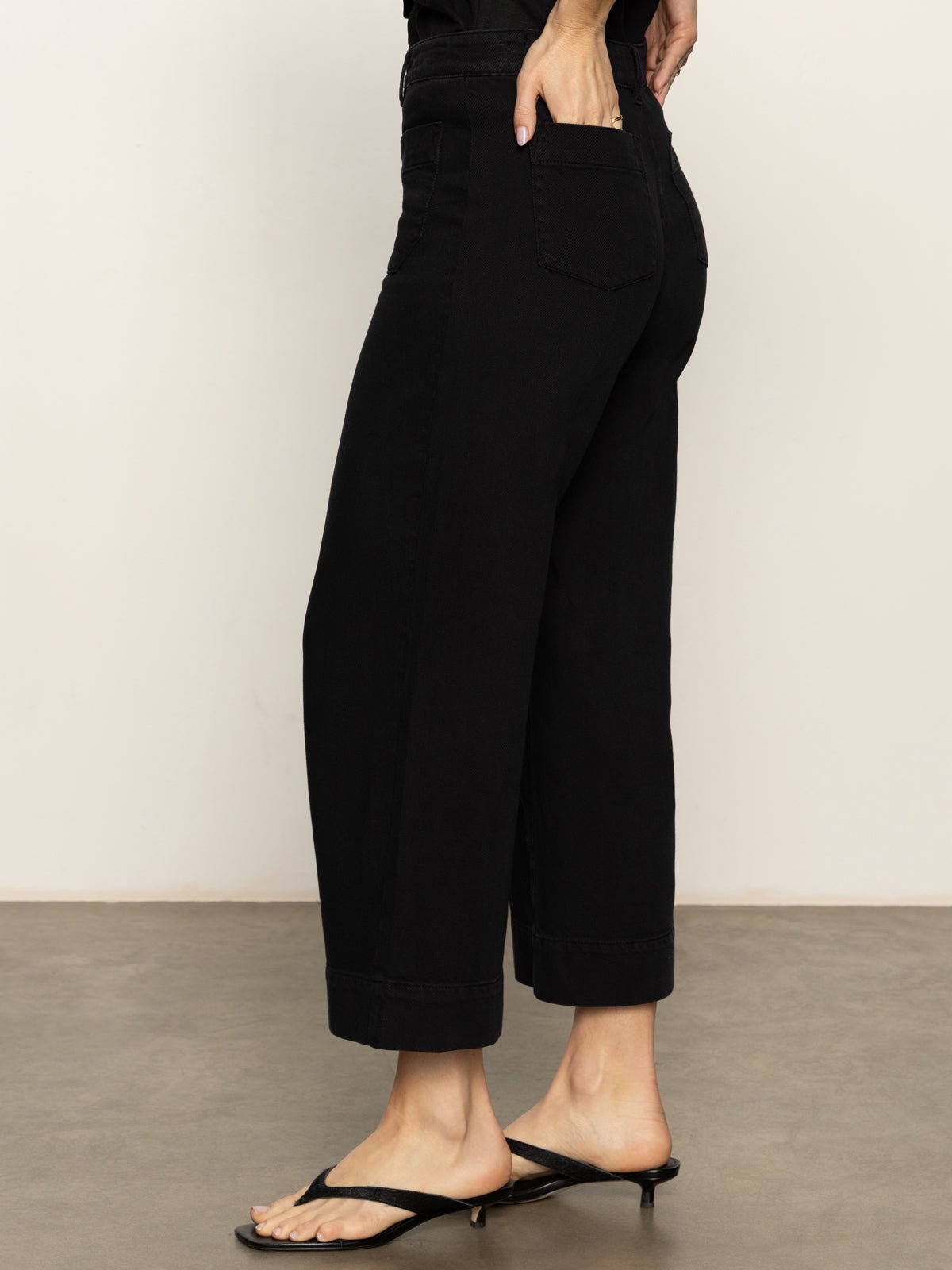 Soft Marine Wide Leg Crop