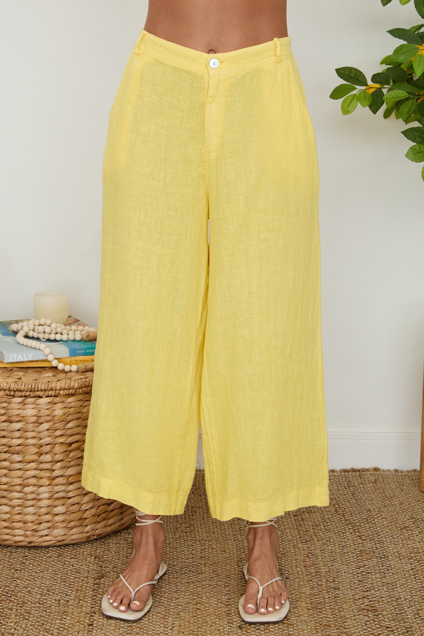Wide Leg Linen Gaucho