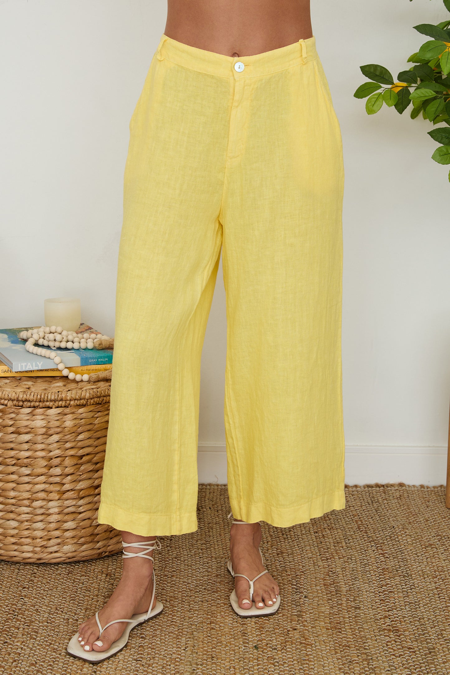 Wide Leg Linen Gaucho