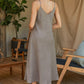 Italian Linen Maxi Slip Dress