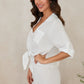 Linen Front Tie Shirt