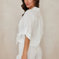 Linen Front Tie Shirt