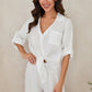 Linen Front Tie Shirt