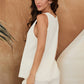 Textured Cotton Frayed Tank