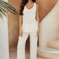 Textured Cotton Frayed Tank