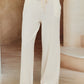 Textured Cotton Drawstring Pant