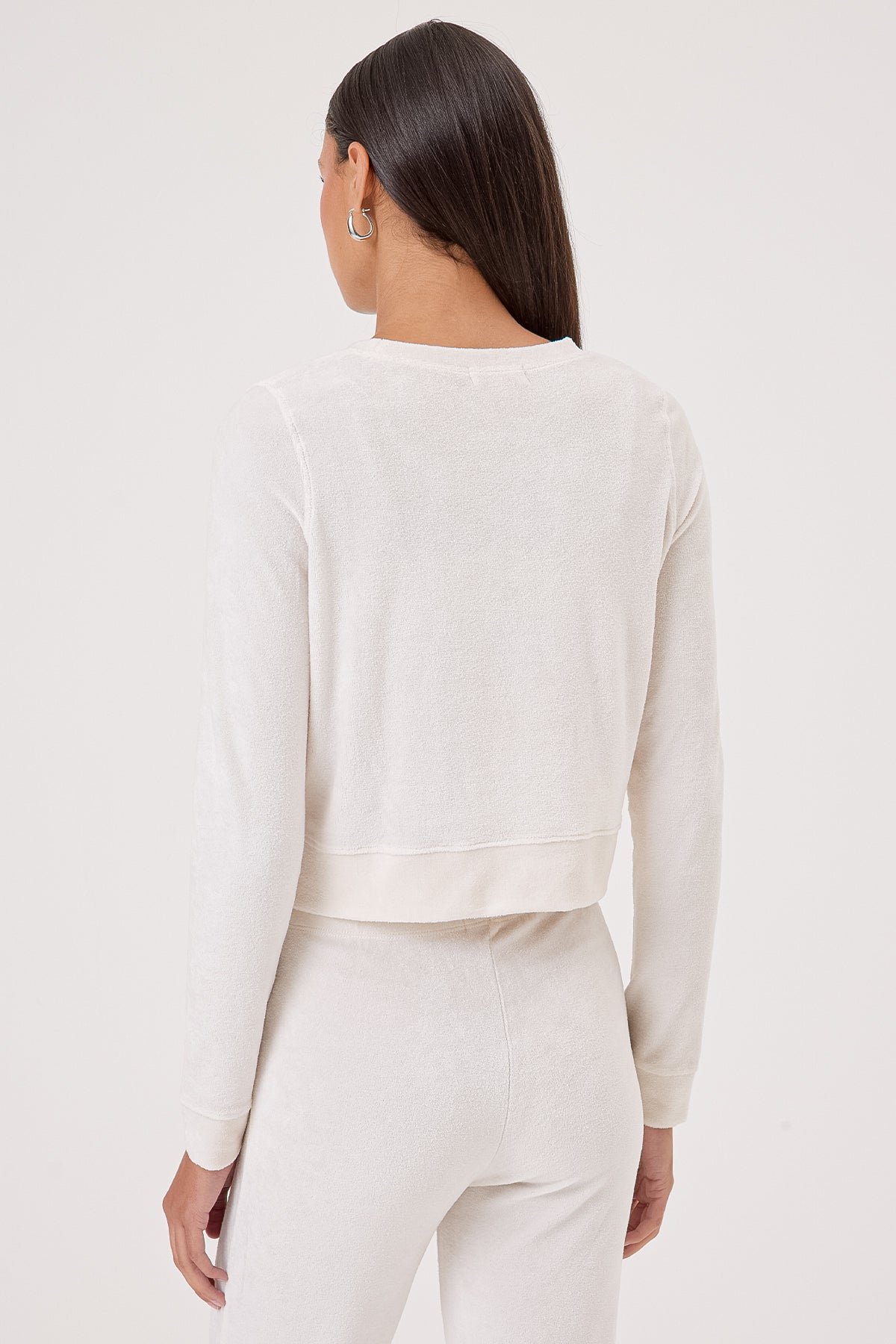 Velour Crop Sweatshirt