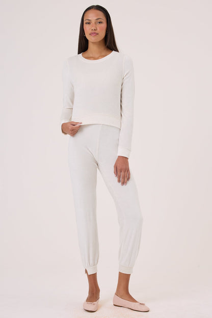 Velour Crop Sweatshirt