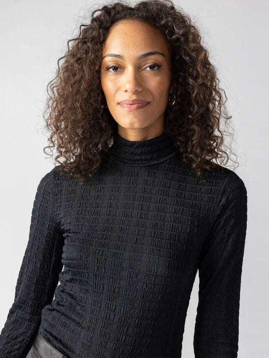 Textured Mock Top Sweater