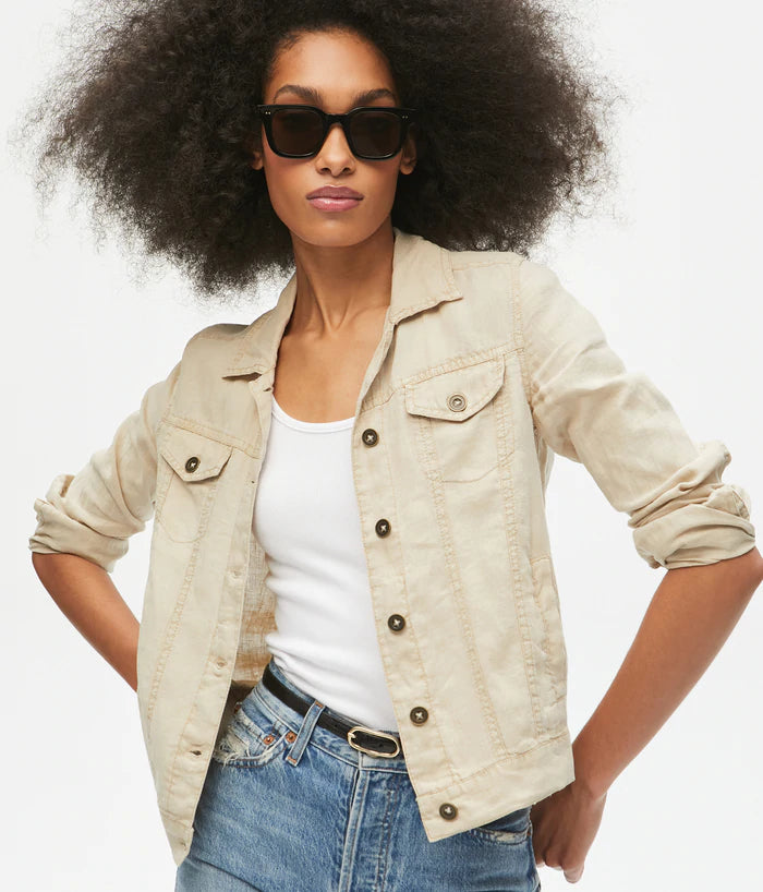 Jean Linen Jacket Grapevine
